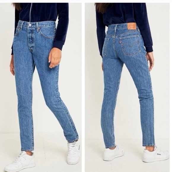 Levi’s Size 27 (4/5) 501s Skinny Jeans High Rise Button Fly Women’s Premium - Picture 1 of 16